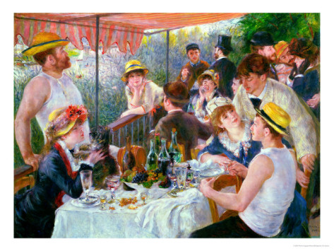The Luncheon of the Boating Party, c.1881 - Pierre-Auguste Renoir painting on canvas
